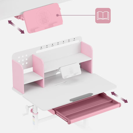 Mark Adler Ergonomic desk for child Study 5.0 Pink 90 cm - image 8