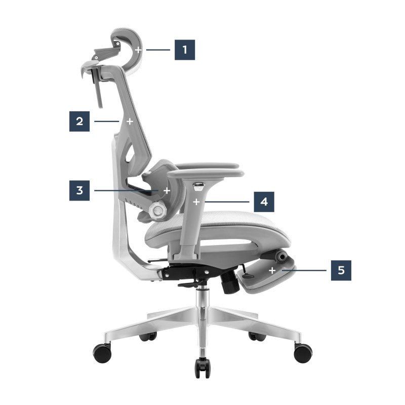 Mark Adler Expert 8.7 Grey Mesh ergonomic chair - image 14