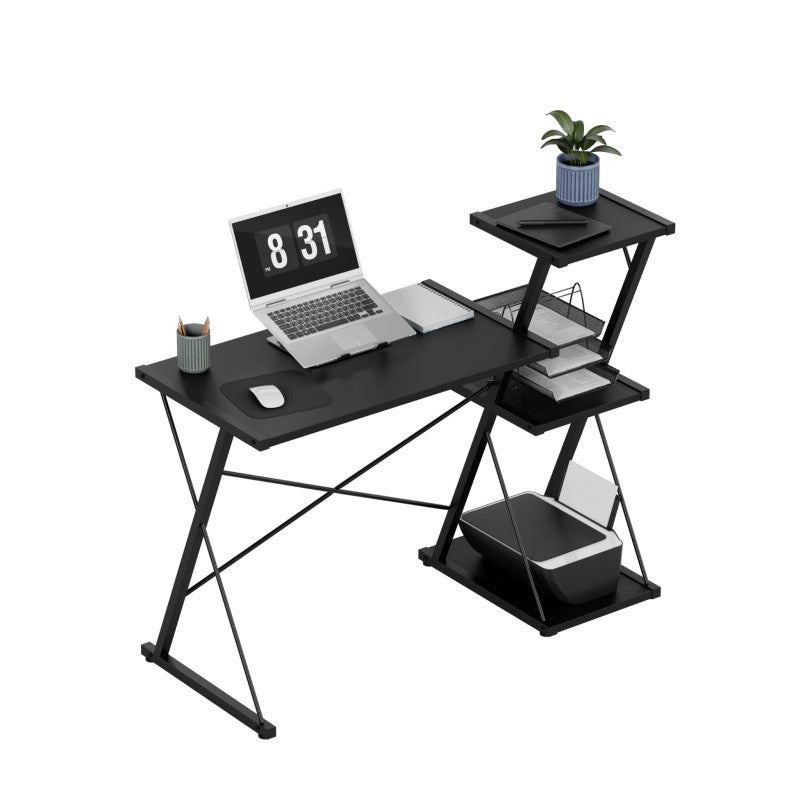 Mark Adler Leader 3.5 Black 116 cm desk with shelves - image 1