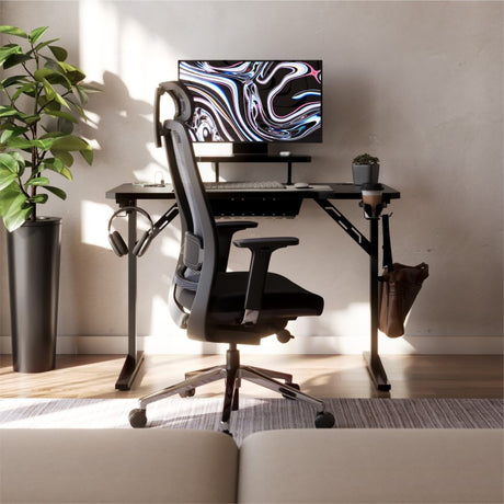 Mark Adler Leader 5.1 Black 115 cm computer desk with shelf - image 3
