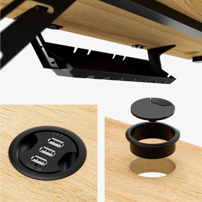 Mark Adler Leader 5.1 Oak 115 cm computer desk with shelf - image 8