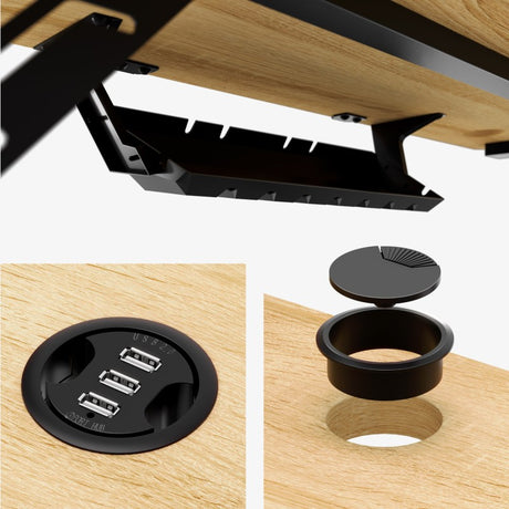 Mark Adler Leader 5.1 Oak 115 cm computer desk with shelf - image 8