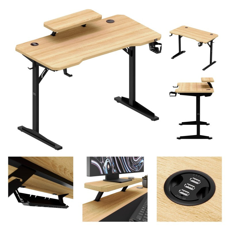 Mark Adler Leader 5.1 Oak 115 cm computer desk with shelf - image 11