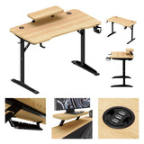 Mark Adler Leader 5.1 Oak 115 cm computer desk with shelf - image 11