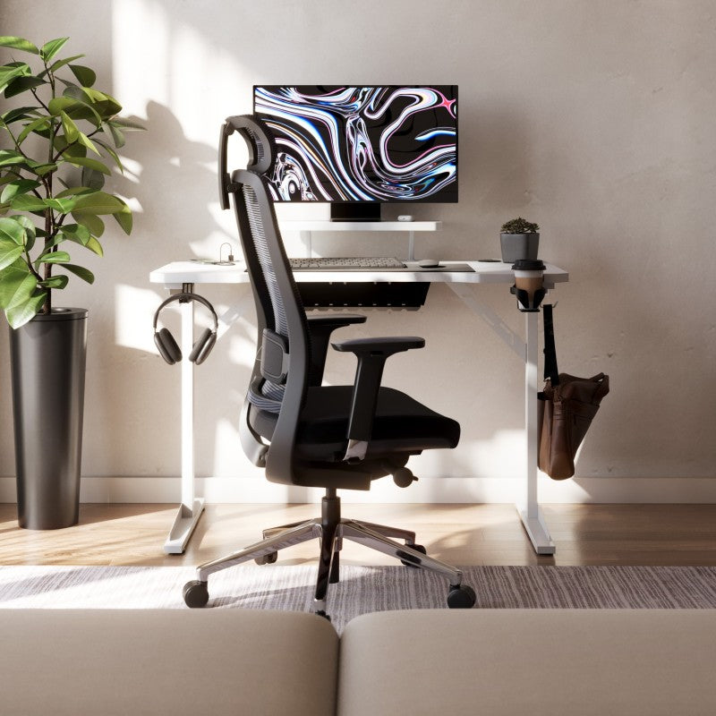 Mark Adler Leader 5.1 White 115 cm computer desk with shelf - image 4