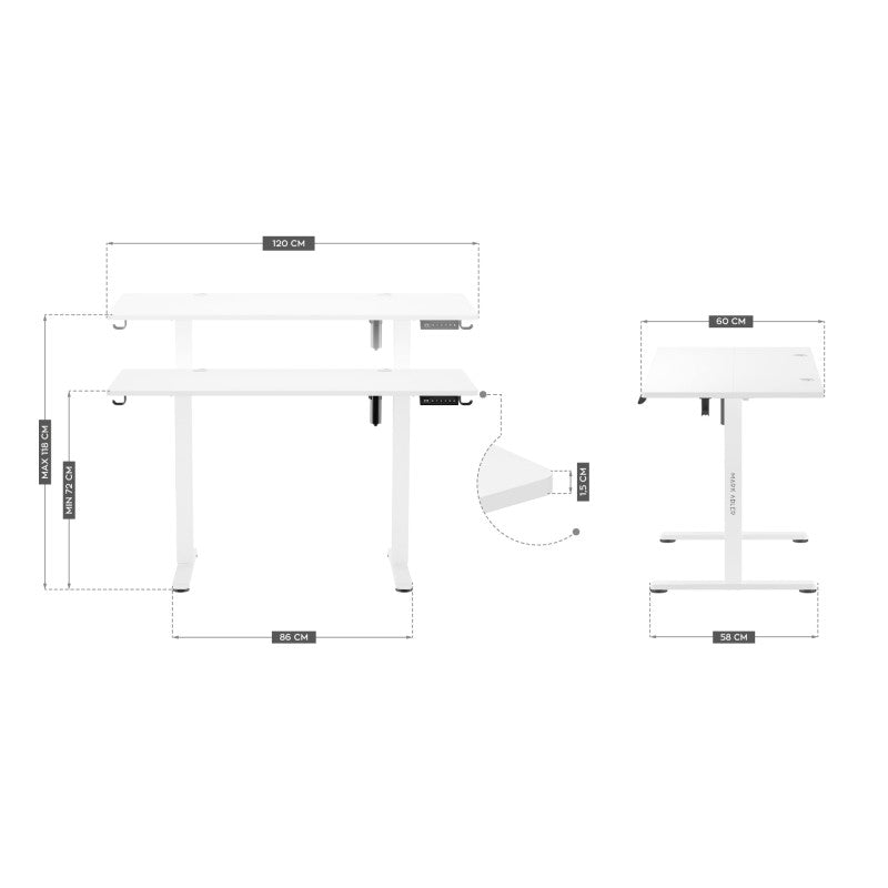 Mark Adler Leader 7.0 White 120 cm electric desk - image 17