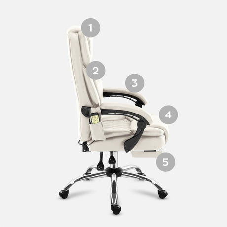 Mark Adler Office chair with massage Boss 6.0 Beige - image 10