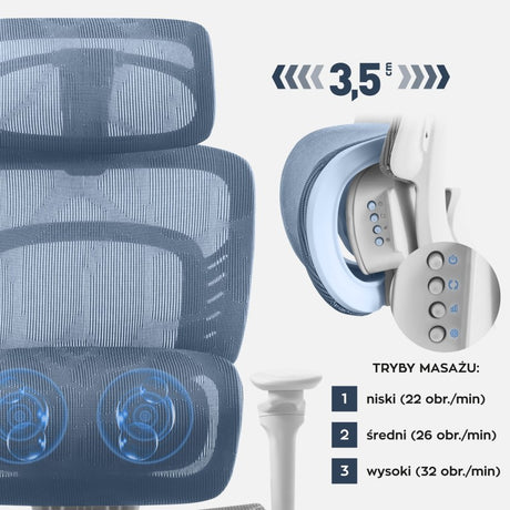 Mark Adler Office chair with massage Visioner 8.3 Grey - image 4