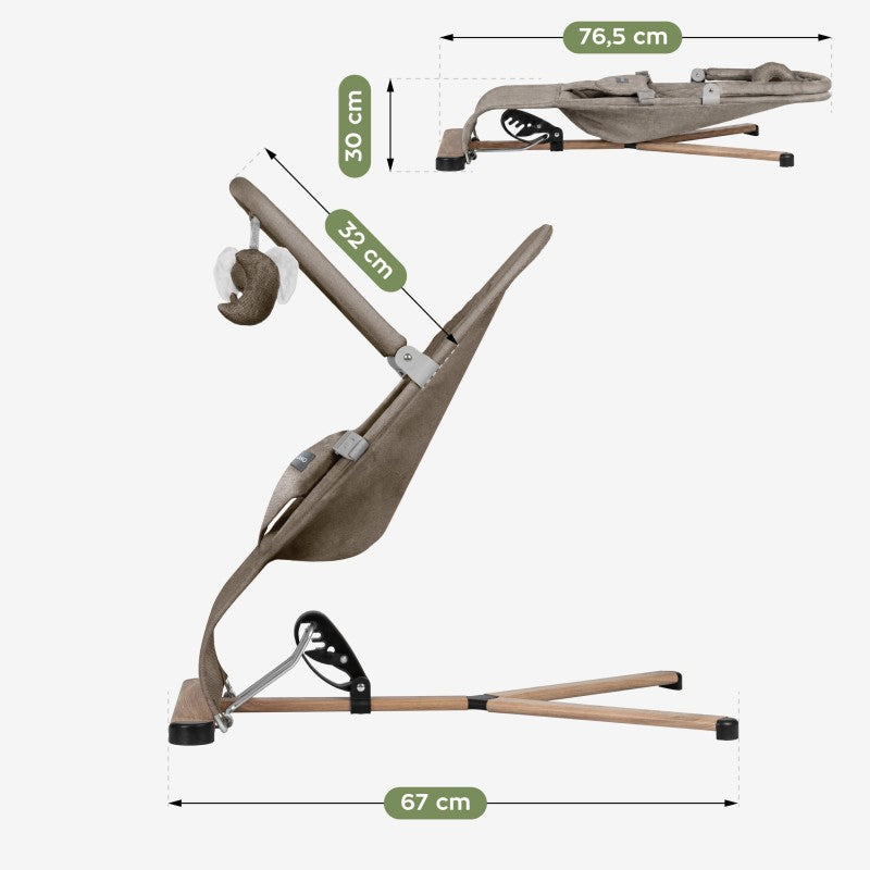 Tulano Moon 30 Beige Baby Bouncer Rocker - image 3