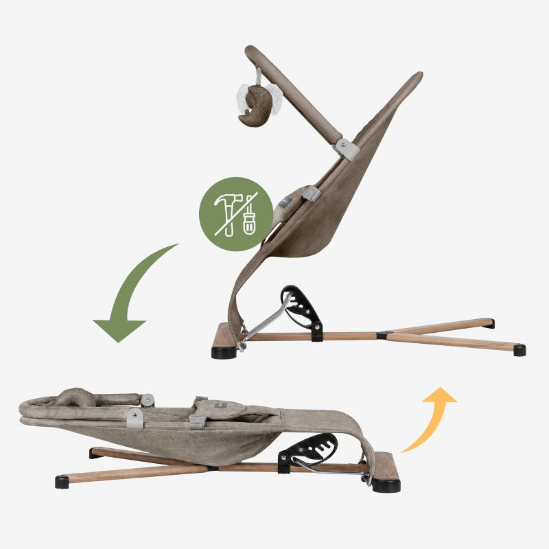 Tulano Moon 30 Beige Baby Bouncer Rocker - image 6