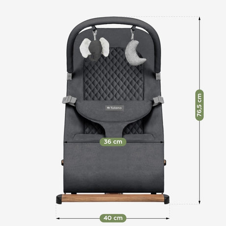 Tulano Moon 30 Graphite Baby Bouncer Rocker - image 5