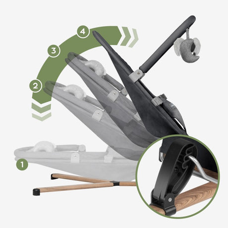 Tulano Moon 30 Graphite Baby Bouncer Rocker - image 6
